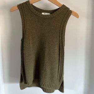 Madewell sweater tank, XS, Olive